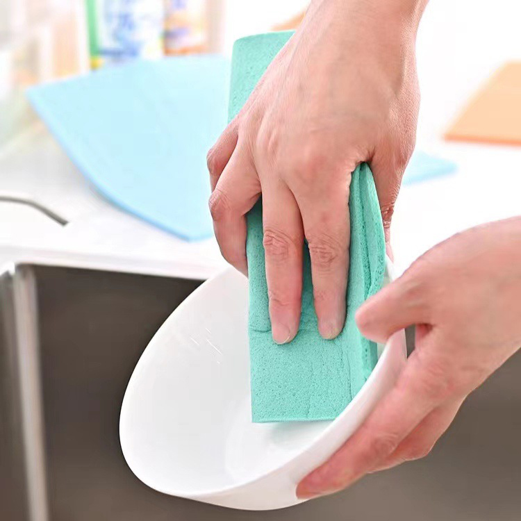 Customized Eco-friendly Natural Renewable swedish dishcloth cellulose sponge cloths kitchen cellulose sponge facial dishcloth