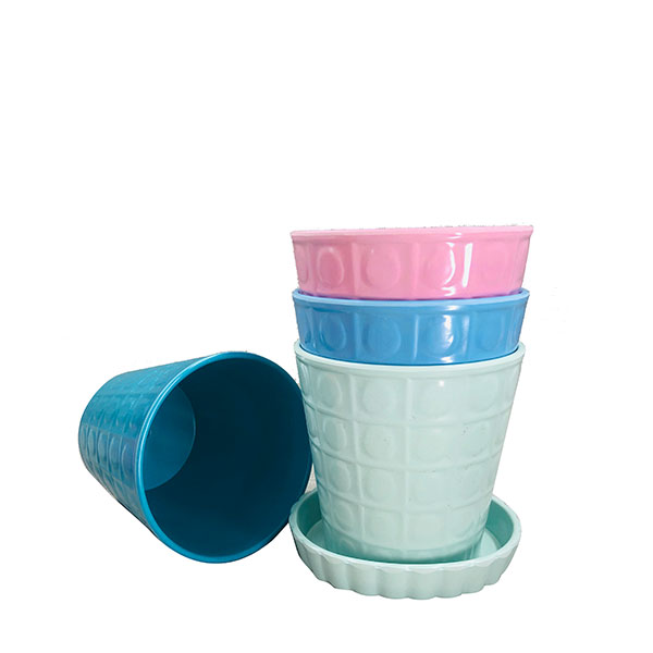 Hot selling eco-friendly biodegradable bamboo powder plant pot