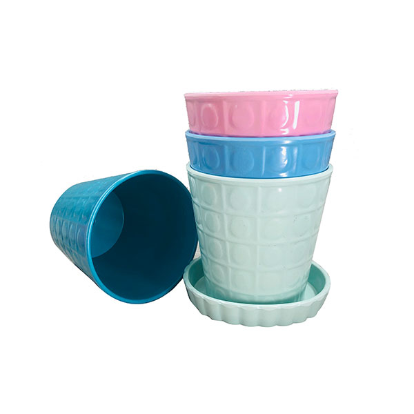 Hot selling eco-friendly biodegradable bamboo powder plant pot