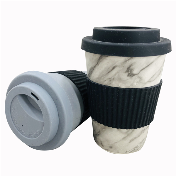 10oz bamboo fiber travel coffee mug cup for drinking