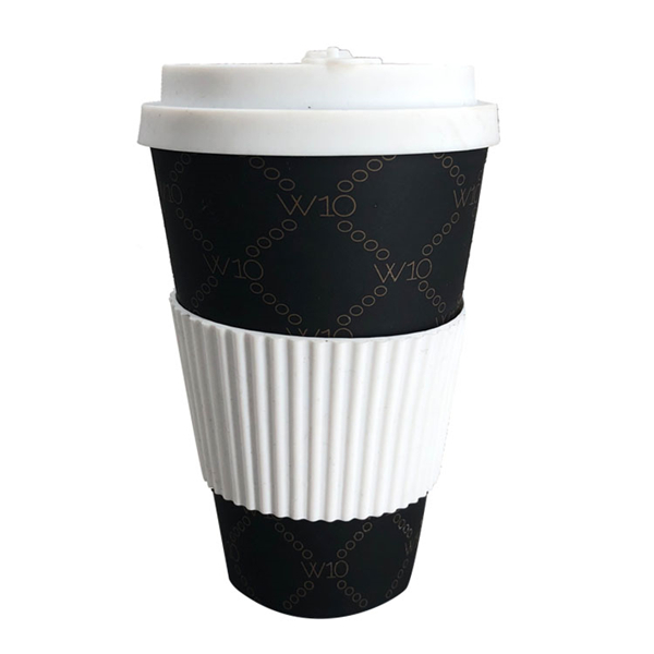 Food grade biodegradable reusable travel bamboo fiber coffee cup