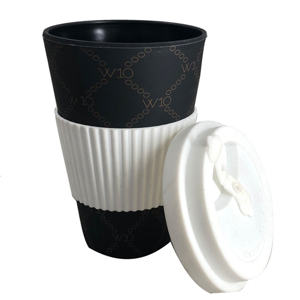 Food grade biodegradable reusable travel bamboo fiber coffee cup