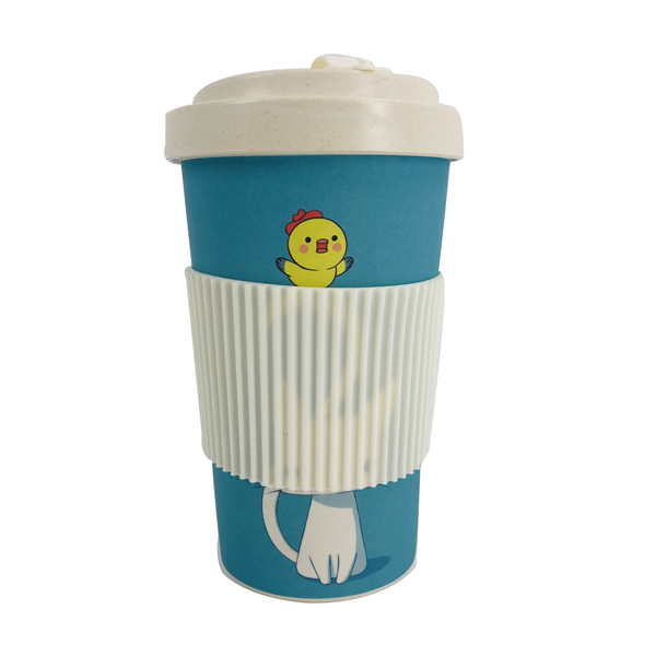 Popular eco-friendly bamboo fiber cup tall coffee travel mug