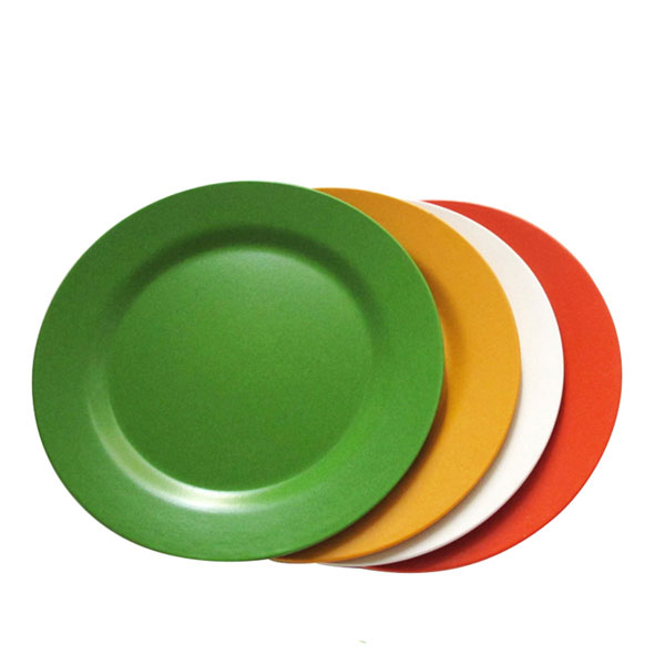 Hot selling customized made bamboo fiber dinner plates for restaurants