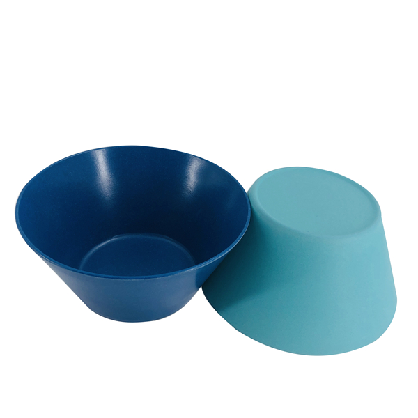 Natural bamboo fiber cup reusable gift salad bowl set