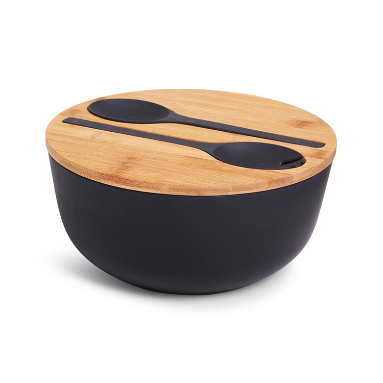 Biodegradable eco custom logo style organic reusable dishwasher safe plant fiber soup bowl with spoon