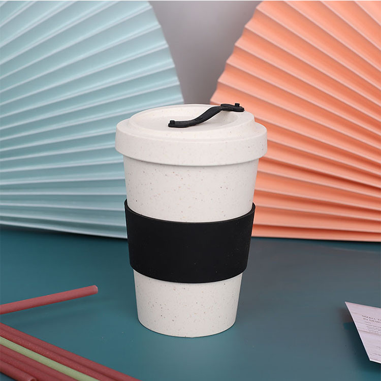 PLA fully degradable coffee cup home office cup with cover multi-color optional cup