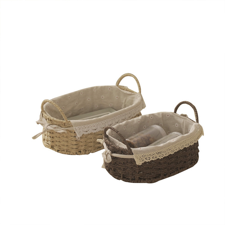 Storage basket straw weaving wholesale sundry storage basket organizer storage basket box