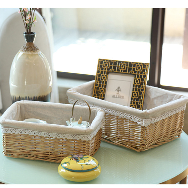 Wicker storage basket kitchen finishing household items snacks sundries dirty laundry basket wicker storage basket