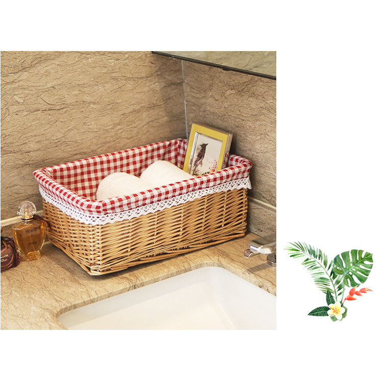 Wicker storage basket kitchen finishing household items snacks sundries dirty laundry basket wicker storage basket