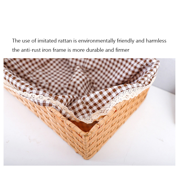 Rattan knitting weaving storage box small storage basket multifunctional storage basket organization