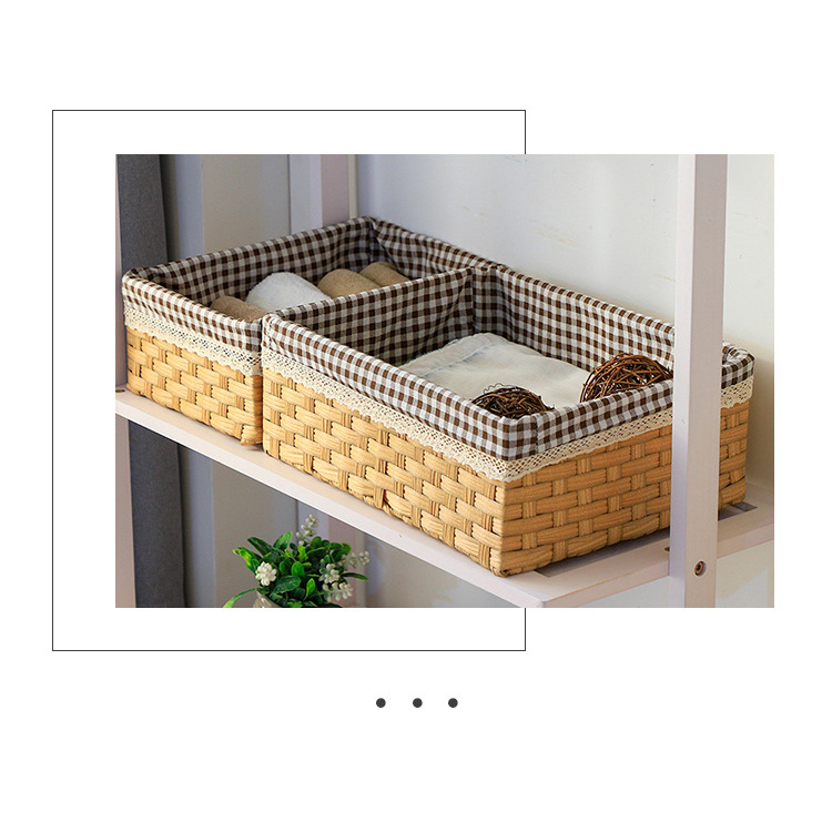 Rattan knitting weaving storage box small storage basket multifunctional storage basket organization