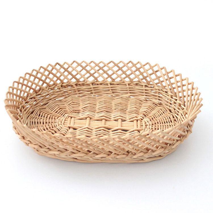 Wicker fruit basket steamed bread pointed storage basket wicker kitchen basket