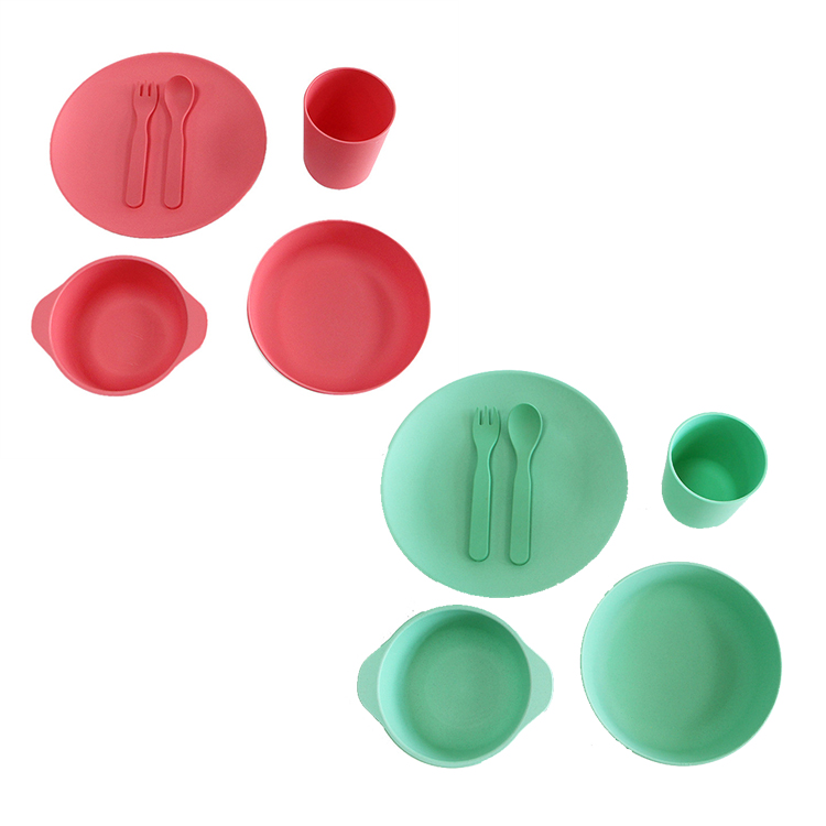 Eco friendly dinner set reusable plant based PLA tableware dinnerware set for party picnic set