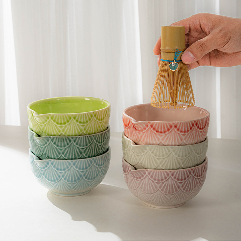 Professional Custom Matcha Tool Set Ceramic Matcha Bowl Set Kitchen Matcha Brewing Set