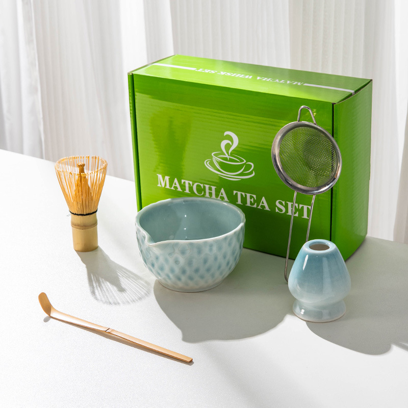 Coffee Tea Sets Accessories Ceremonial Grade Matcha Tea Set Bamboo Chasen Matcha Making Whisk Ceramic Chawan Matcha Kit Tools