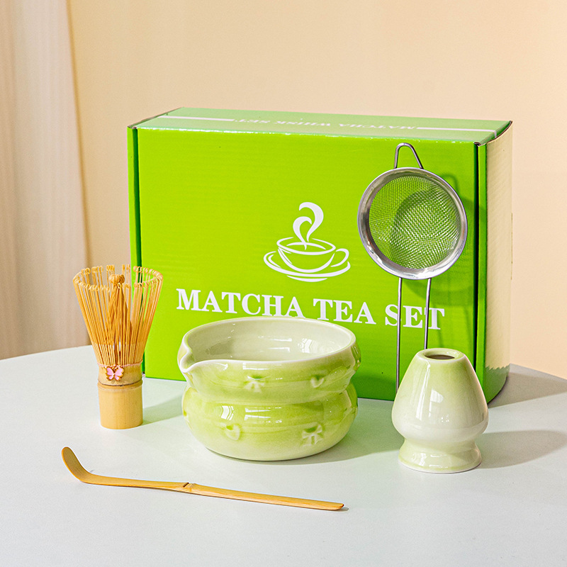 Coffee Tea Sets Accessories Ceremonial Grade Matcha Tea Set Bamboo Chasen Matcha Making Whisk Ceramic Chawan Matcha Kit Tools