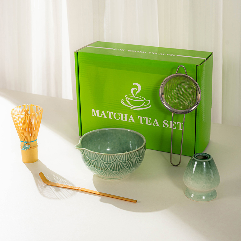 Coffee Tea Sets Accessories Ceremonial Grade Matcha Tea Set Bamboo Chasen Matcha Making Whisk Ceramic Chawan Matcha Kit Tools